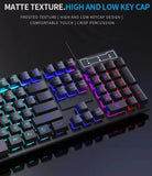 104 key Backlit Mechanical Keyboard Wired Gaming Keyboard waterproof Luminous keyboard And Mouse Set for Gamer PC Laptop Office MisteryBox