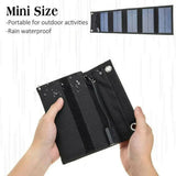 12W Foldable Solar Panel 5V USB Portable Battery Charger for Cell Phone Outdoor Waterproof Power Bank for Camping Accessories - MisteryBox