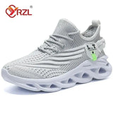 YRZL Men Sports Running Black Jogging Shoes Casual Sneakers Outdoor Breathable Mesh Women Light Shock-absorption Black Tennis - MisteryBox
