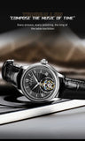AESOP Real Tourbillon Mechanical Watch For Men Skeleton Tourbillon Movement Watches Mens  Sapphire Mirror Fashion Waterproof  A - MisteryBox