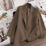 Women's Blazers Spring Autumn Suit Coat Beige Tie Up Jacket Slim Fit Stylish Top Outerwear Office Lady Blazer for Women Clothing - MisteryBox