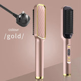 Electric Hot Comb Multifunctional Straight Hair Straightener Comb Negative Ion Anti-Scalding Styling Tool Straightening Brush - MisteryBox