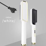 Electric Hot Comb Multifunctional Straight Hair Straightener Comb Negative Ion Anti-Scalding Styling Tool Straightening Brush - MisteryBox