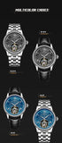 AESOP Real Tourbillon Mechanical Watch For Men Skeleton Tourbillon Movement Watches Mens  Sapphire Mirror Fashion Waterproof  A - MisteryBox