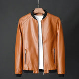 2024 Autumn New Men Black Biker PU Leather Coat Korean Fashion Men Pu Leather Jacket Trend Casual Fit Slim Baseball Clothes 8Xl - MisteryBox