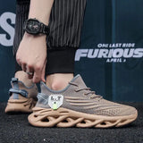 YRZL Men Sports Running Black Jogging Shoes Casual Sneakers Outdoor Breathable Mesh Women Light Shock-absorption Black Tennis - MisteryBox