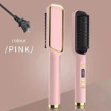 Electric Hot Comb Multifunctional Straight Hair Straightener Comb Negative Ion Anti-Scalding Styling Tool Straightening Brush - MisteryBox