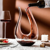 1500ML Handmade High Grade Big Decanter  Crystal Glass Wine Whisky Brandy Champagne Dispenser Glasses Bottle For Family Bar Gift - MisteryBox