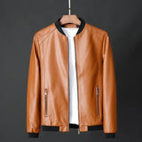 2024 Autumn New Men Black Biker PU Leather Coat Korean Fashion Men Pu Leather Jacket Trend Casual Fit Slim Baseball Clothes 8Xl - MisteryBox