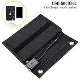 12W Foldable Solar Panel 5V USB Portable Battery Charger for Cell Phone Outdoor Waterproof Power Bank for Camping Accessories - MisteryBox