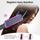 Electric Hot Comb Multifunctional Straight Hair Straightener Comb Negative Ion Anti-Scalding Styling Tool Straightening Brush - MisteryBox