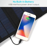 12W Foldable Solar Panel 5V USB Portable Battery Charger for Cell Phone Outdoor Waterproof Power Bank for Camping Accessories - MisteryBox