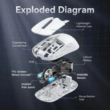 X6 Lightweight Wireless Gaming Mouse with 3 Mode Wired 2.4G BT5.2 Up to 26K DPI RGB Backlight Charging Base for Laptop Deskbtop MisteryBox