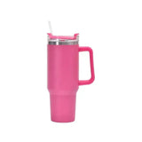 40oz Stainless Steel Water Bottle Car Coffee with Handle Lid Straw Mug Personalized Tumbler Vacuum Thermos Cup - MisteryBox