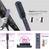 Electric Hot Comb Multifunctional Straight Hair Straightener Comb Negative Ion Anti-Scalding Styling Tool Straightening Brush - MisteryBox