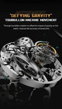 AESOP Real Tourbillon Mechanical Watch For Men Skeleton Tourbillon Movement Watches Mens  Sapphire Mirror Fashion Waterproof  A - MisteryBox