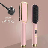 Electric Hot Comb Multifunctional Straight Hair Straightener Comb Negative Ion Anti-Scalding Styling Tool Straightening Brush - MisteryBox