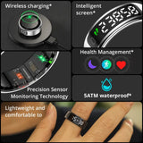 COLMI R12 Smart Ring with Display Screen and Touch, Health Manager, Wireless Charging, 5 ATM Waterproof For Men Women - MisteryBox