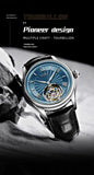 AESOP Real Tourbillon Mechanical Watch For Men Skeleton Tourbillon Movement Watches Mens  Sapphire Mirror Fashion Waterproof  A - MisteryBox
