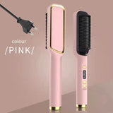Electric Hot Comb Multifunctional Straight Hair Straightener Comb Negative Ion Anti-Scalding Styling Tool Straightening Brush - MisteryBox