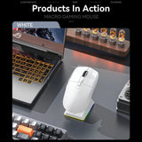 X6 Lightweight Wireless Gaming Mouse with 3 Mode Wired 2.4G BT5.2 Up to 26K DPI RGB Backlight Charging Base for Laptop Deskbtop MisteryBox