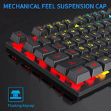 104 key Backlit Mechanical Keyboard Wired Gaming Keyboard waterproof Luminous keyboard And Mouse Set for Gamer PC Laptop Office MisteryBox