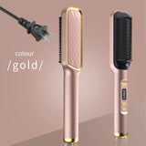 Electric Hot Comb Multifunctional Straight Hair Straightener Comb Negative Ion Anti-Scalding Styling Tool Straightening Brush - MisteryBox