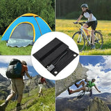 12W Foldable Solar Panel 5V USB Portable Battery Charger for Cell Phone Outdoor Waterproof Power Bank for Camping Accessories - MisteryBox