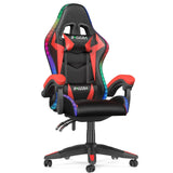 RGB Gaming Chair with LED Lights and Ergonomic Computer Chair Reclining PU Leather High Back Video Office Chair with Headrest MisteryBox