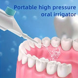 Household High Pressure Oral Irrigator Portable Teeth Clean Water Dental Floss Manual High Pressure Water Toothpick - MisteryBox