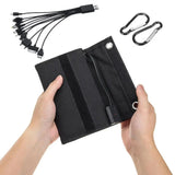 12W Foldable Solar Panel 5V USB Portable Battery Charger for Cell Phone Outdoor Waterproof Power Bank for Camping Accessories - MisteryBox