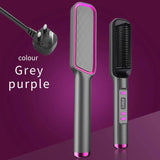 Electric Hot Comb Multifunctional Straight Hair Straightener Comb Negative Ion Anti-Scalding Styling Tool Straightening Brush - MisteryBox
