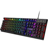 104 key Backlit Mechanical Keyboard Wired Gaming Keyboard waterproof Luminous keyboard And Mouse Set for Gamer PC Laptop Office MisteryBox