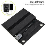 12W Foldable Solar Panel 5V USB Portable Battery Charger for Cell Phone Outdoor Waterproof Power Bank for Camping Accessories - MisteryBox