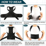 Back Brace Posture Corrector for Women & Men,Back Straightener, Scoliosis and Hunchback Correction,Adjustable Posture Trainer - MisteryBox