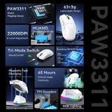 Attack Shark X11 Wireless Bluetooth Mouse,PAW3311 Three Mode 2.4G 400IPS RGB  PC Gaming Mouse MisteryBox