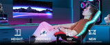 RGB Gaming Chair with LED Lights and Ergonomic Computer Chair Reclining PU Leather High Back Video Office Chair with Headrest MisteryBox