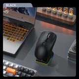 X6 Lightweight Wireless Gaming Mouse with 3 Mode Wired 2.4G BT5.2 Up to 26K DPI RGB Backlight Charging Base for Laptop Deskbtop MisteryBox