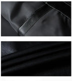 2024 Autumn New Men Black Biker PU Leather Coat Korean Fashion Men Pu Leather Jacket Trend Casual Fit Slim Baseball Clothes 8Xl - MisteryBox