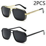 New Sunglasses Punk Sunglasses New Men's Square Uv400 Twin-beam Aviator Sunglasses MisteryBox