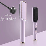 Electric Hot Comb Multifunctional Straight Hair Straightener Comb Negative Ion Anti-Scalding Styling Tool Straightening Brush - MisteryBox