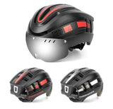 ThinkRider Road MTB Bicycle Helmet LED Light With Magnetic Goggles and Taillight 58-62cm for Men Women Safe Riding Equipment - MisteryBox