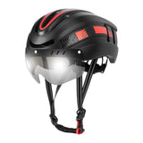 ThinkRider Road MTB Bicycle Helmet LED Light With Magnetic Goggles and Taillight 58-62cm for Men Women Safe Riding Equipment - MisteryBox