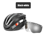 ThinkRider Road MTB Bicycle Helmet LED Light With Magnetic Goggles and Taillight 58-62cm for Men Women Safe Riding Equipment - MisteryBox