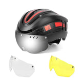 ThinkRider Road MTB Bicycle Helmet LED Light With Magnetic Goggles and Taillight 58-62cm for Men Women Safe Riding Equipment - MisteryBox