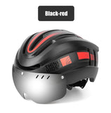 ThinkRider Road MTB Bicycle Helmet LED Light With Magnetic Goggles and Taillight 58-62cm for Men Women Safe Riding Equipment - MisteryBox