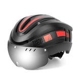 ThinkRider Road MTB Bicycle Helmet LED Light With Magnetic Goggles and Taillight 58-62cm for Men Women Safe Riding Equipment - MisteryBox